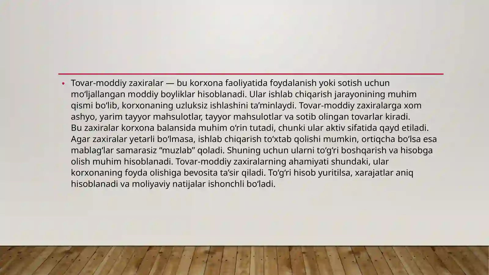 Tovar-moddiy zaxiralar 3