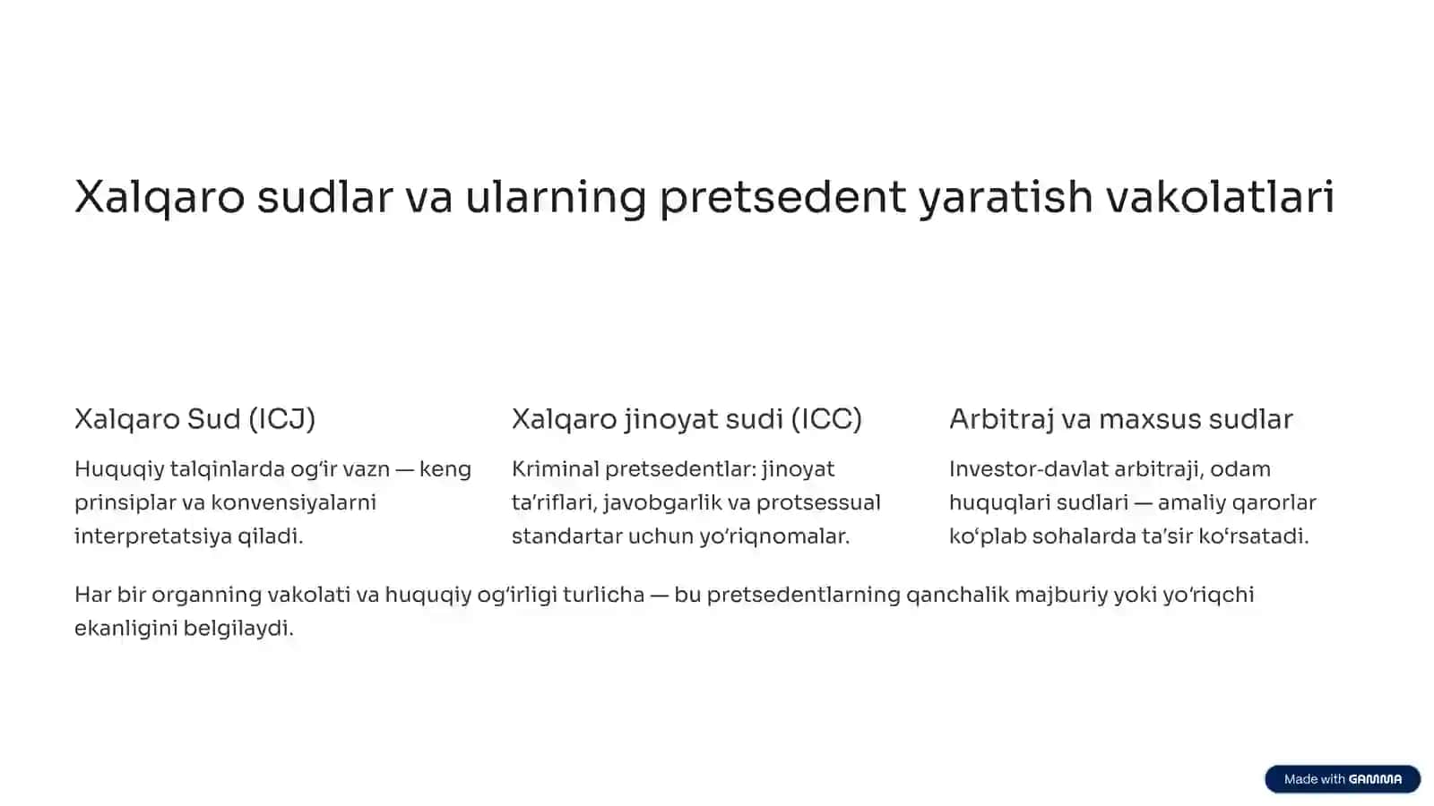 Xalqaro sud pretsedentlarining normativ ahamiyati 3