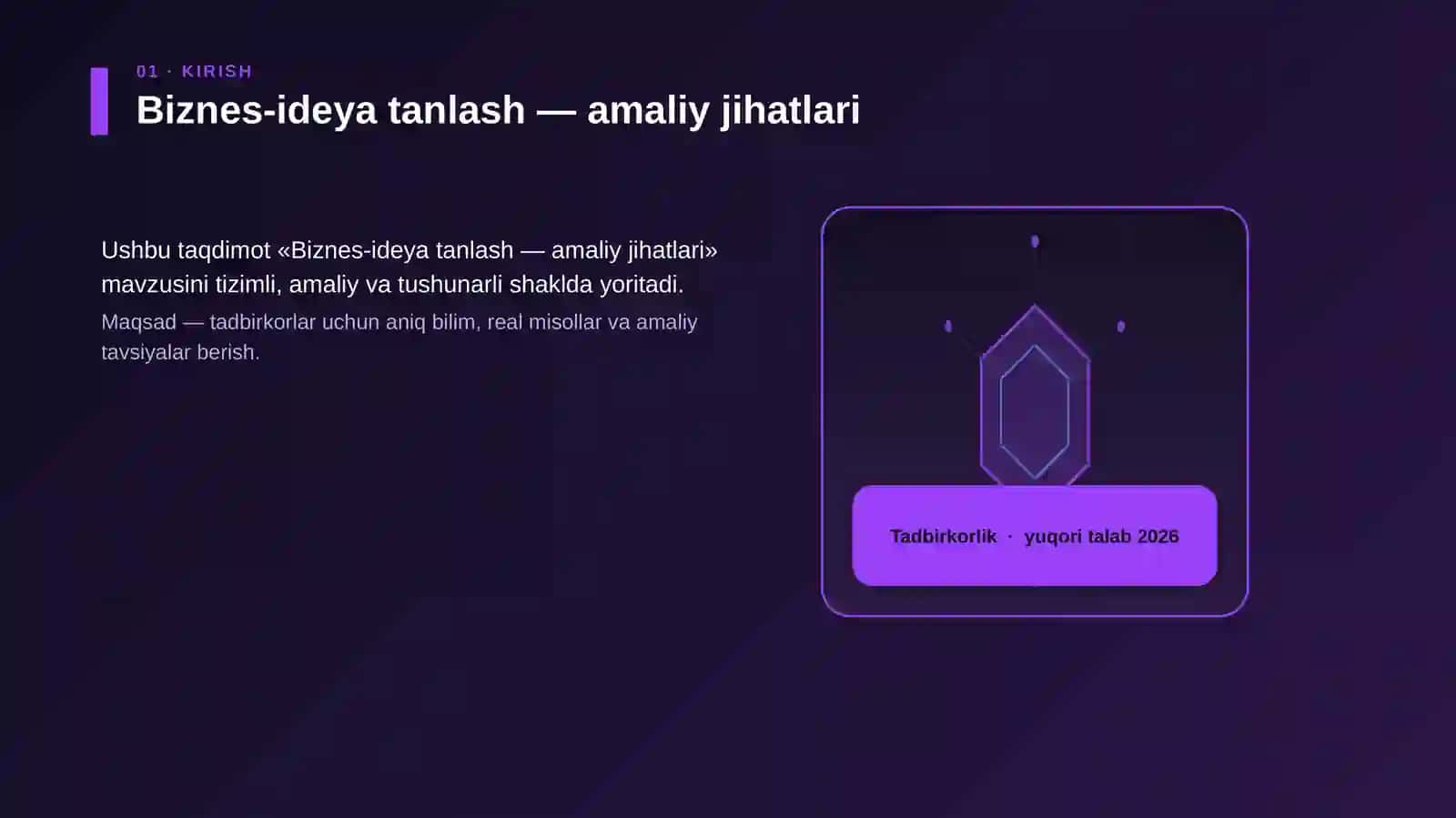 Biznes-ideya tanlash — amaliy jihatlari 3