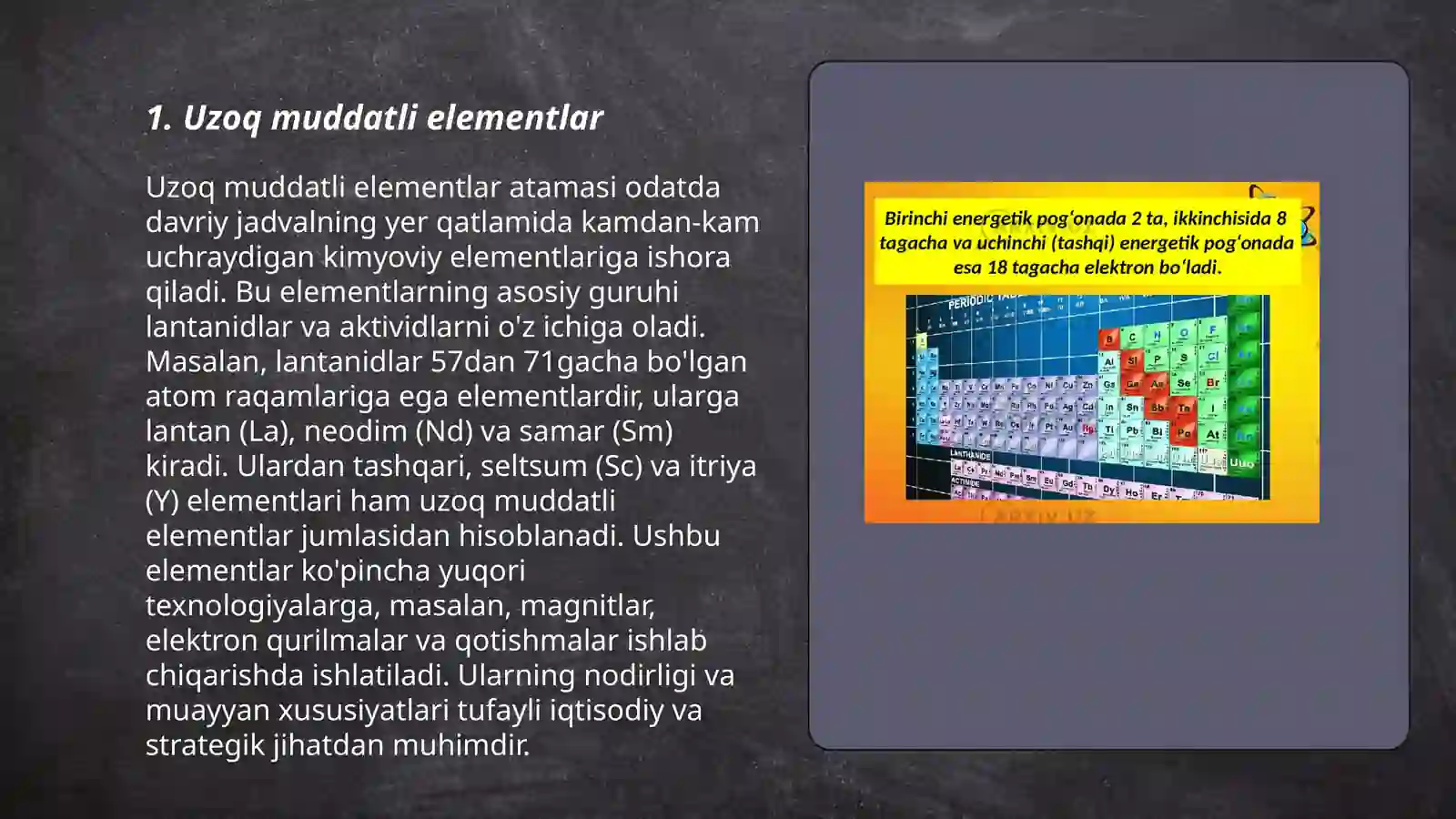 Kimyo 4-guruh elementlarining ahamiyati 3