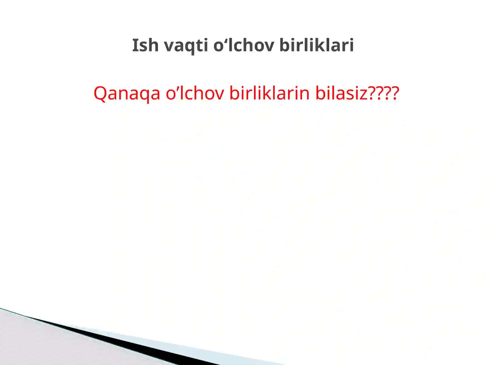 Ish vaqti statistikasi 3