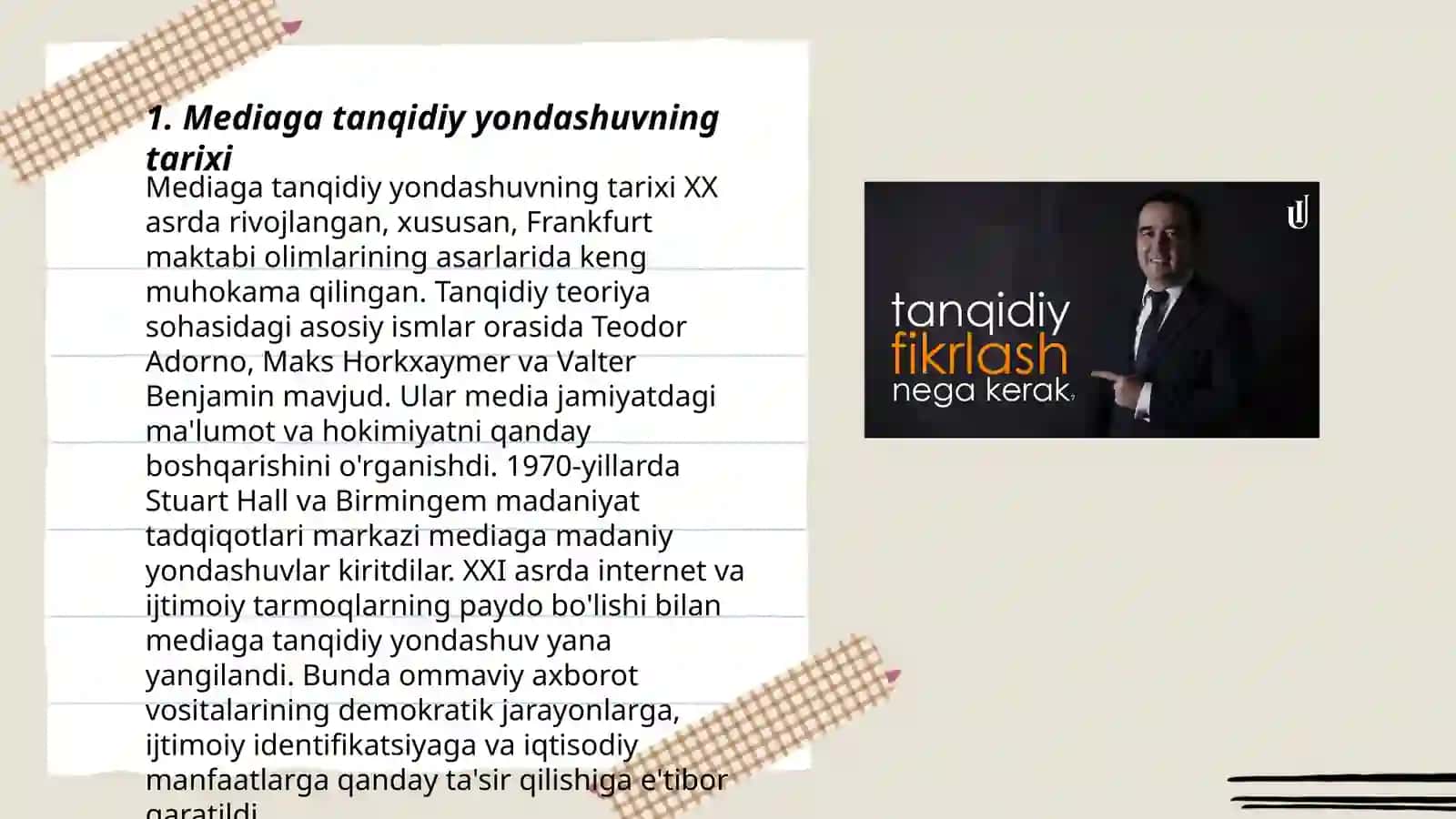 Mediaga tanqidiy yondoshuv 3