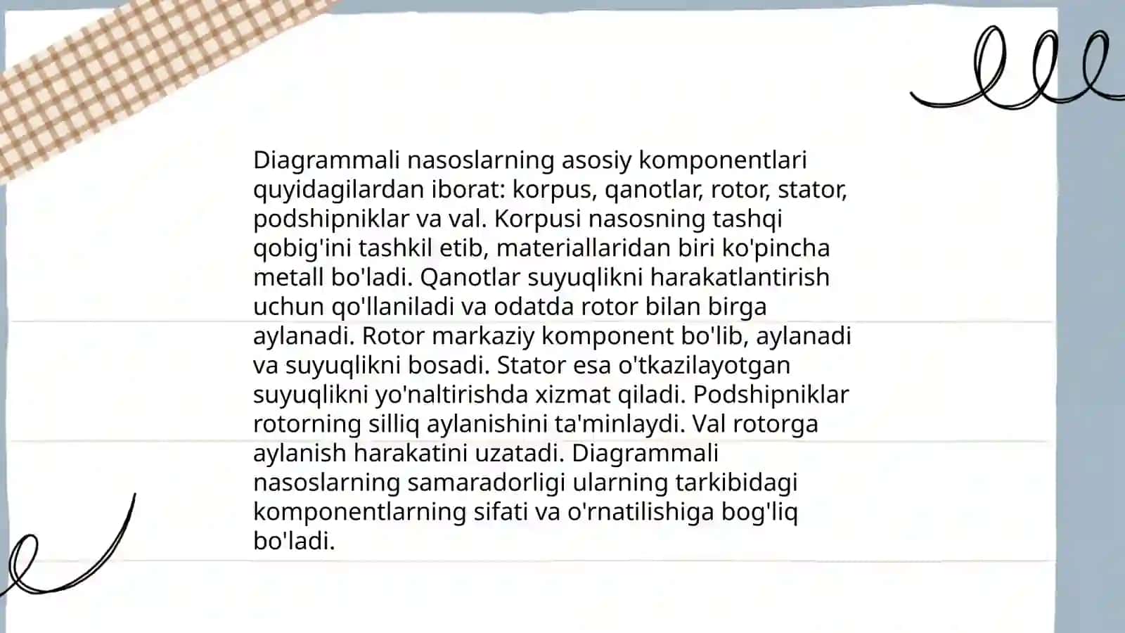 Diagrammali nasoslar tuzilsh va ishlashi qollanish soxasi 3