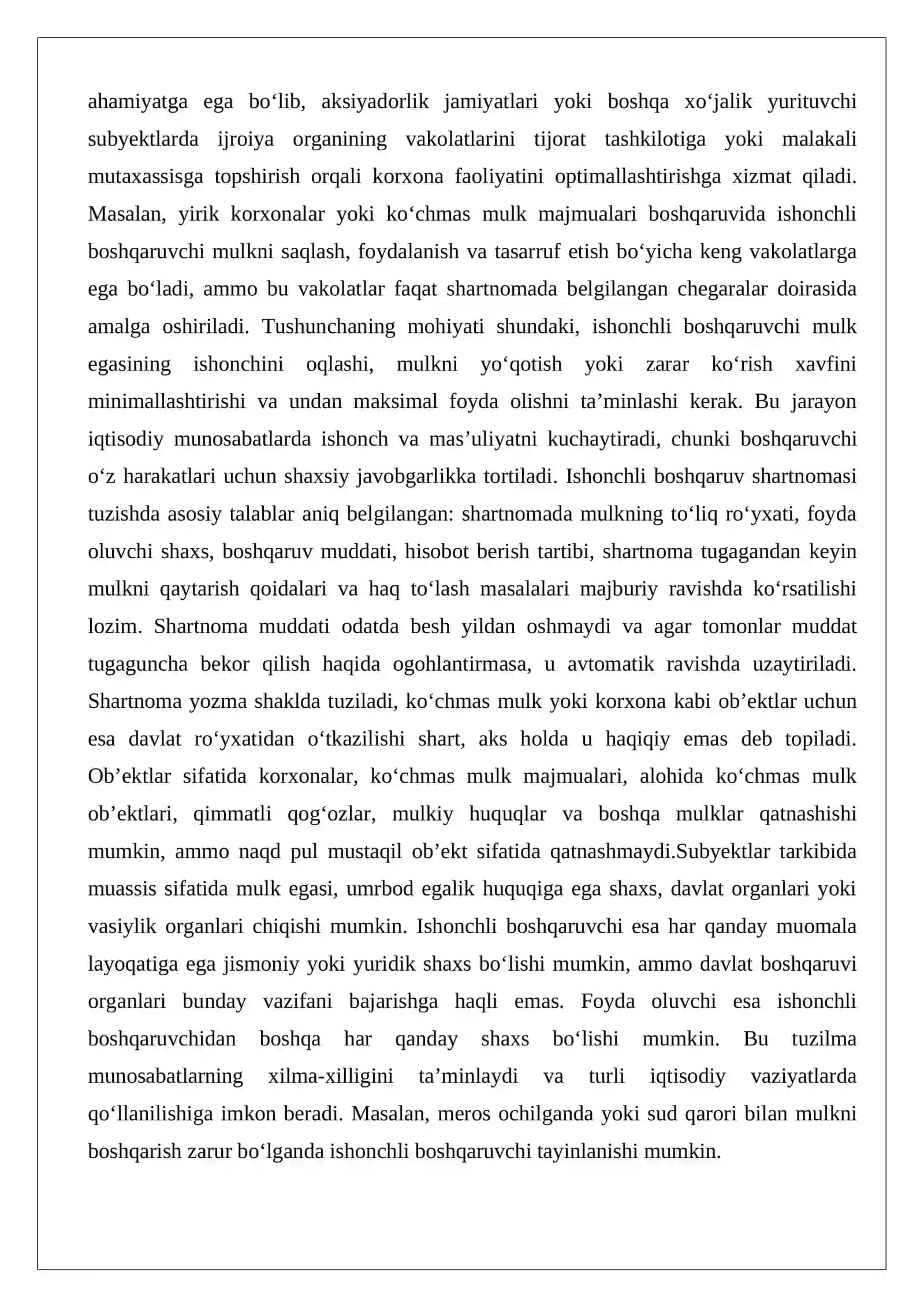 Ishonchli boshqaruvchining huquq va majburiyatlari hamda javobgarligi 3