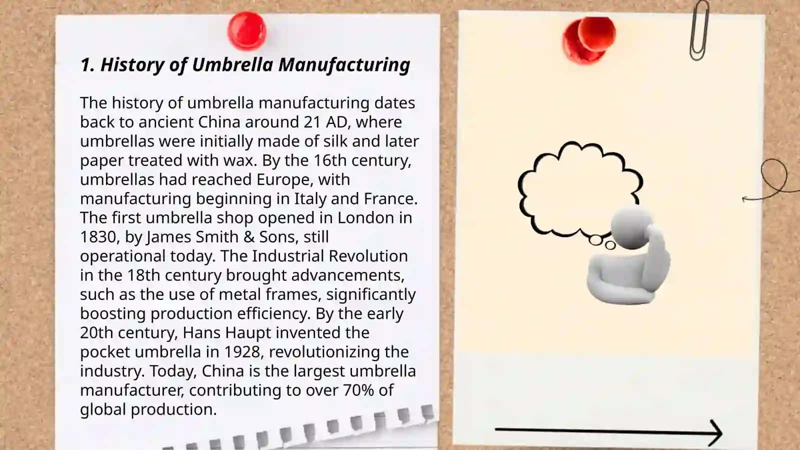 Manufacturing umbrellas 1