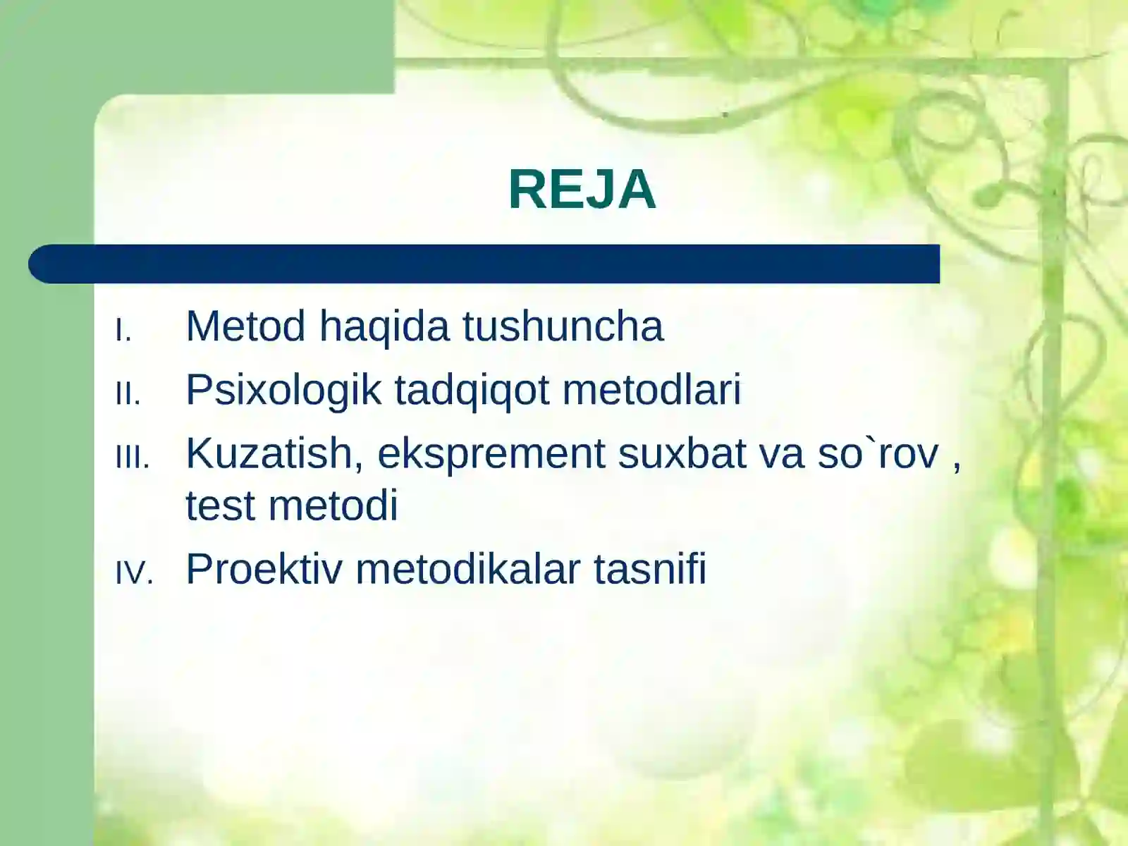 Umumiy psixologiya fanining ilmiy tadqiqot metodlari 3