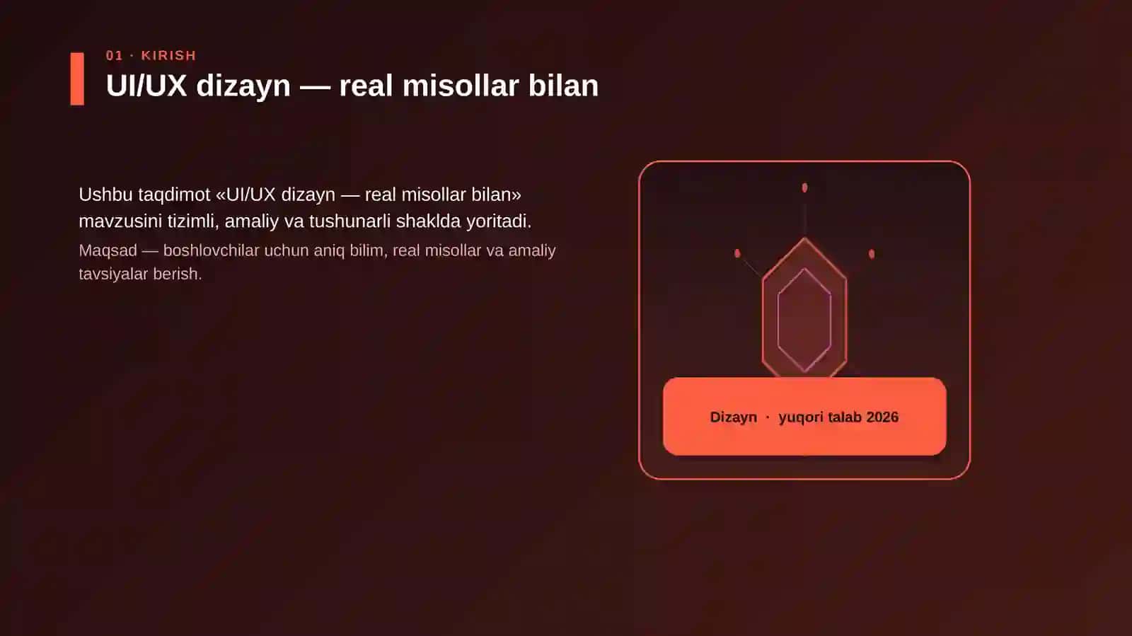 UI/UX dizayn — real misollar bilan 3