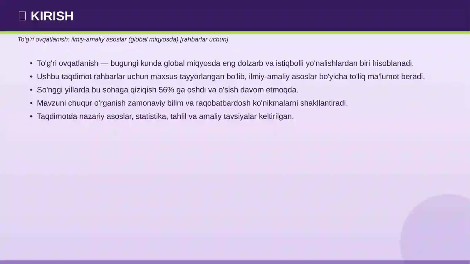 TO'G'RI OVQATLANISH 3
