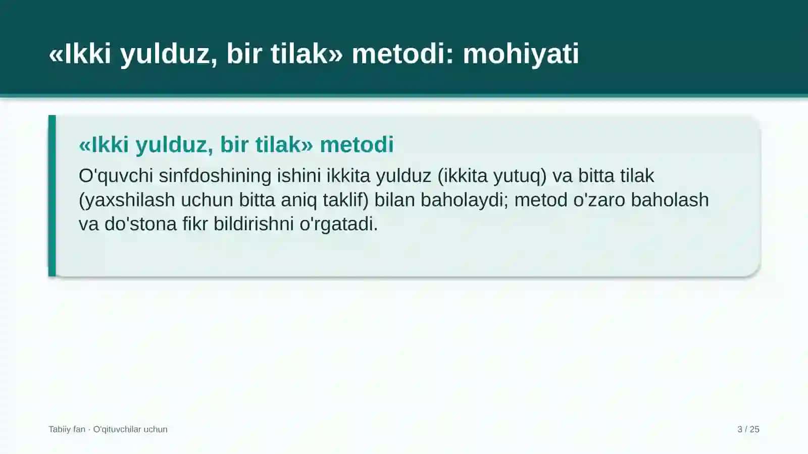 tabiiy fan darslarida ikki yulduz bir tilak metodidan foydalanish 5343 3