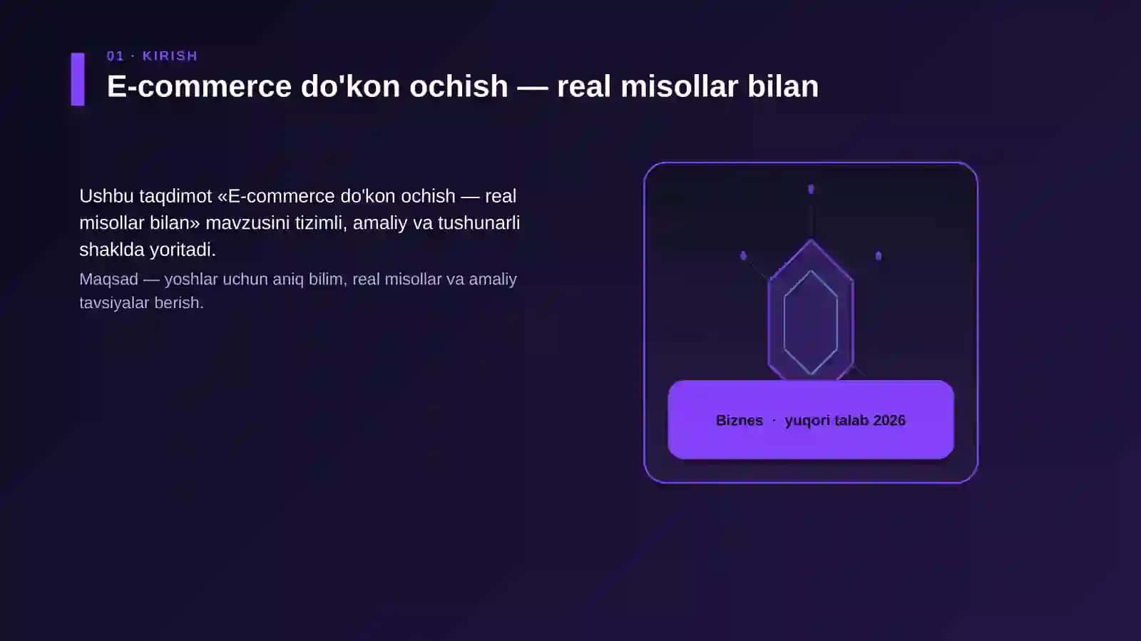 E-commerce do'kon ochish — real misollar bilan 3