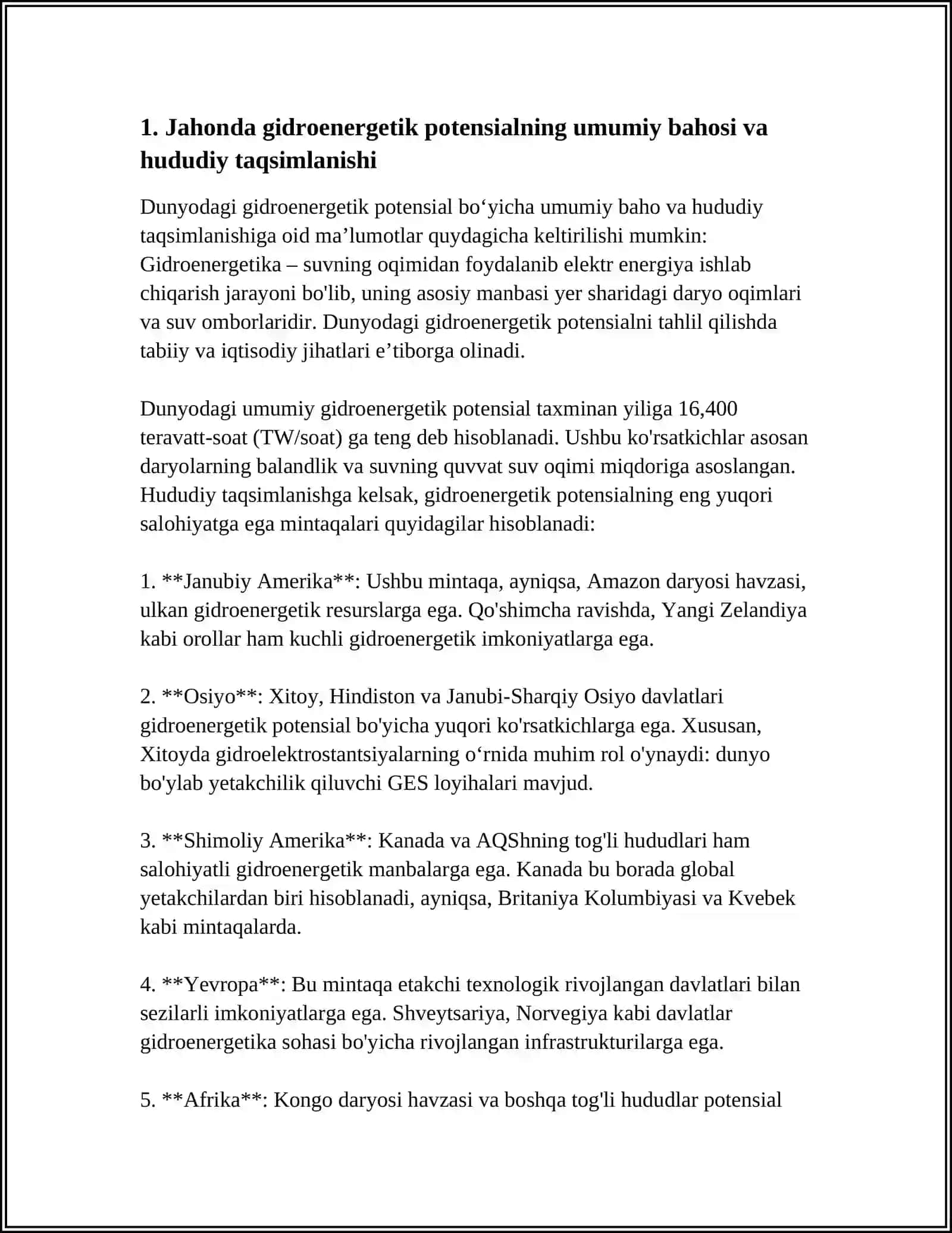 JAHONDA GIDRO ENERGETIK POTENSIALNING TAHLILI 3