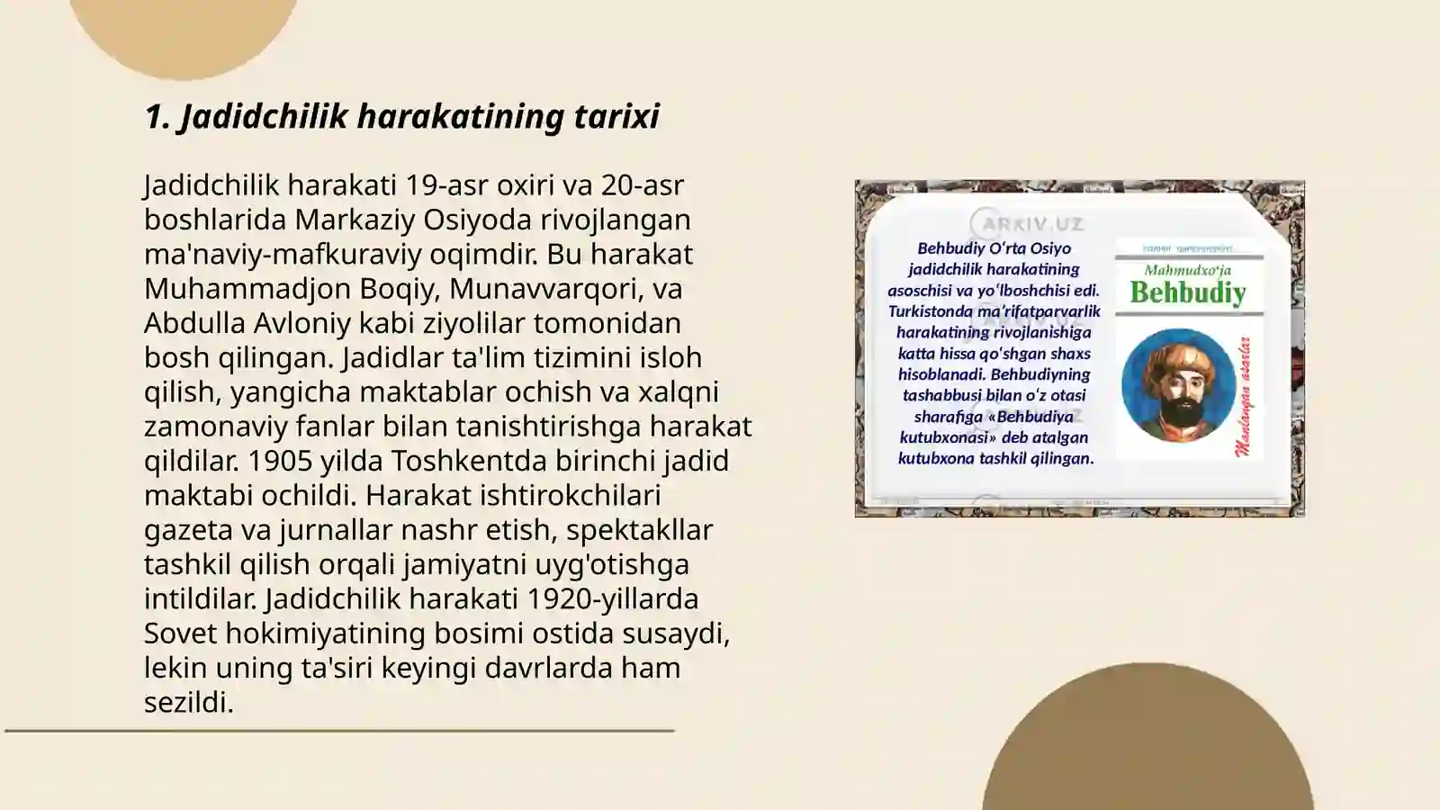 Jadidchilik harakatining tarixi 3