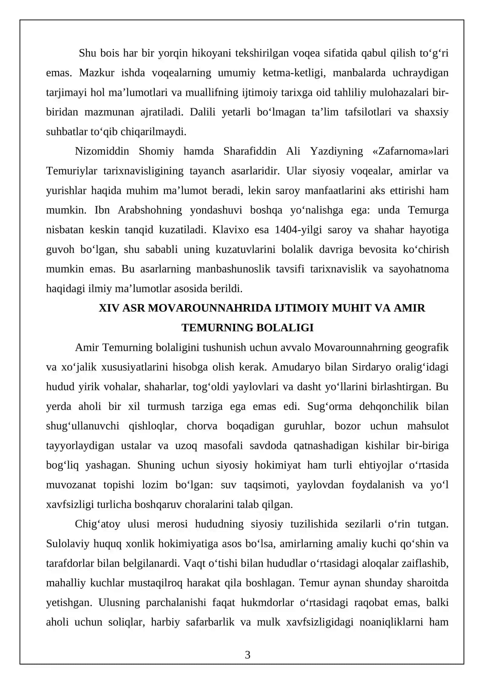 Amir Temurning bolalikdan saltanatgacha bo‘lgan ijtimoiy hayoti 3