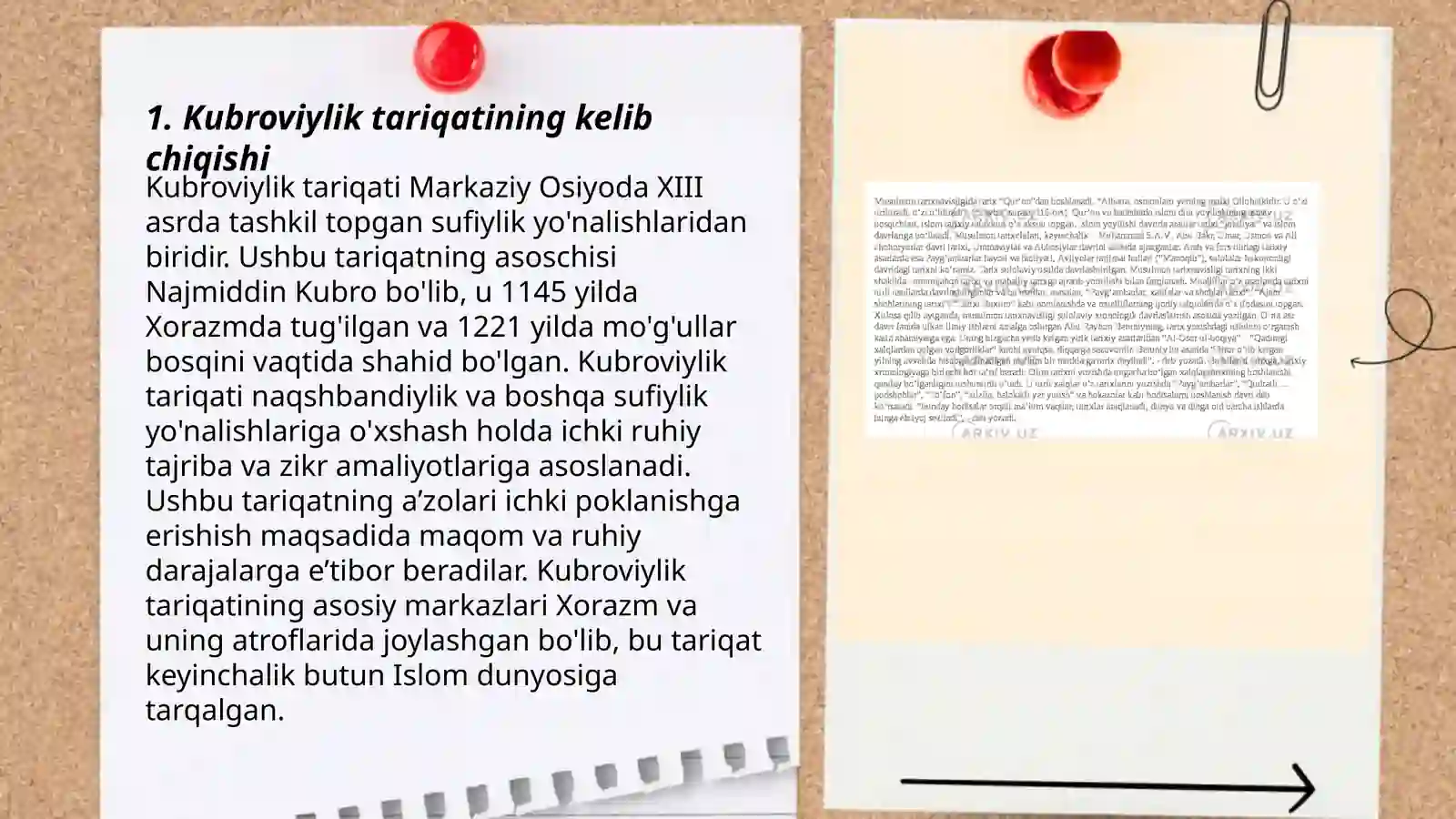 Kubroviylikning vujudga kelishi va taraqqiyoti. Najmiddin Kubro va tariqat asoslari 3