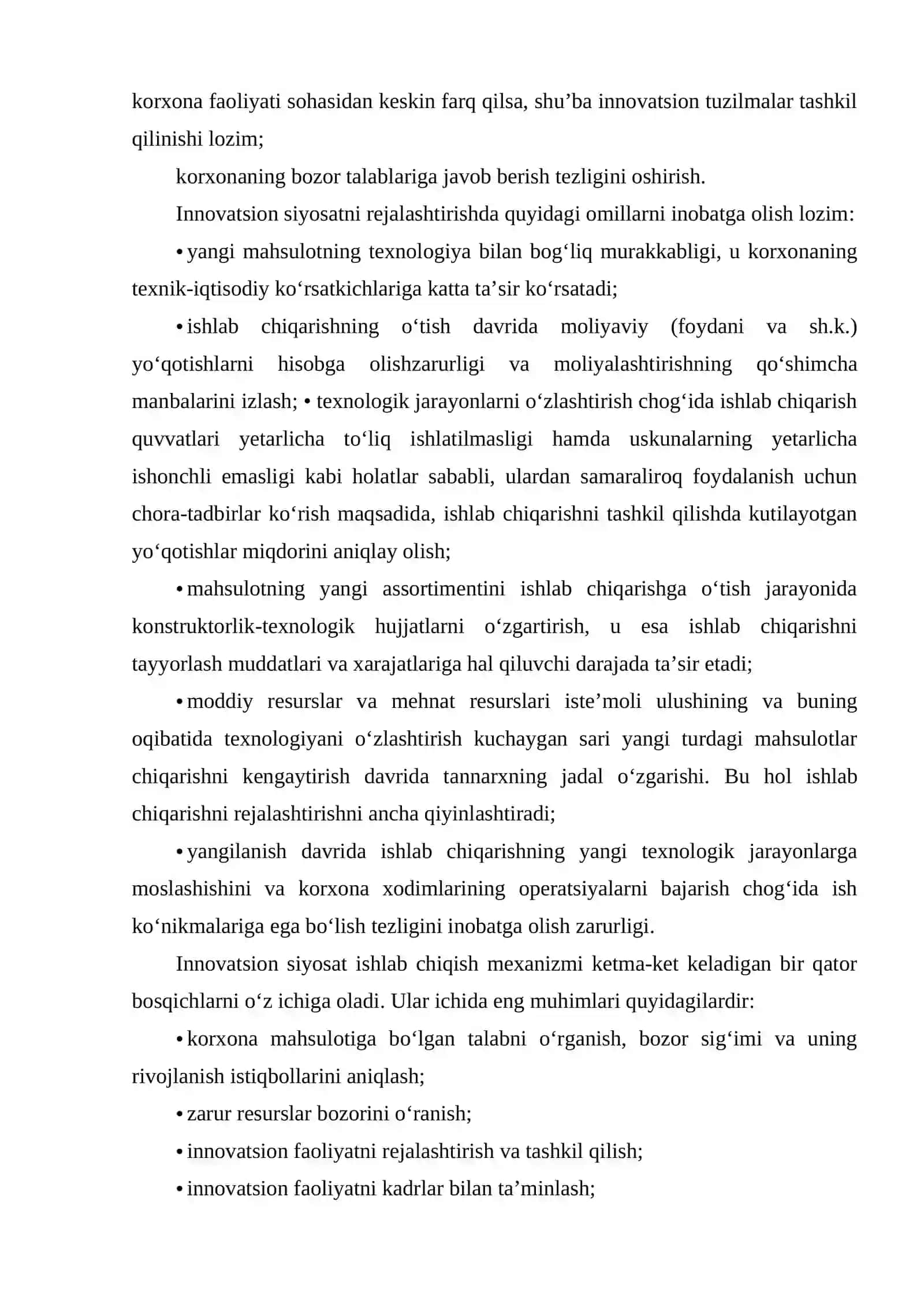 Iqtisodiyotni erkinlashtirish sharoitida innovatsion tashkilotlarning xususiyatlar 3