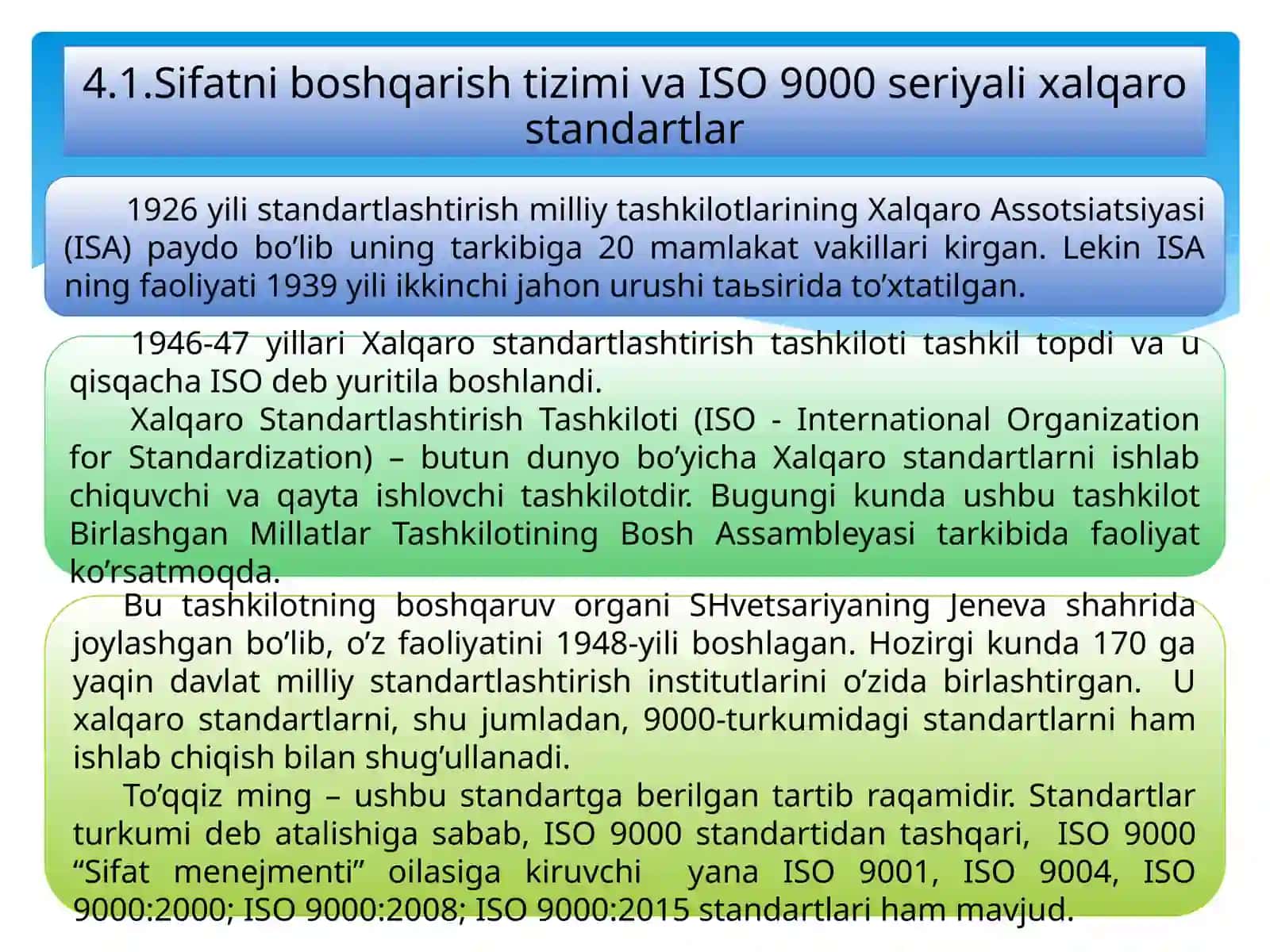 Sifatni boshqarishning xalqaro standartlarini joriy etish 3