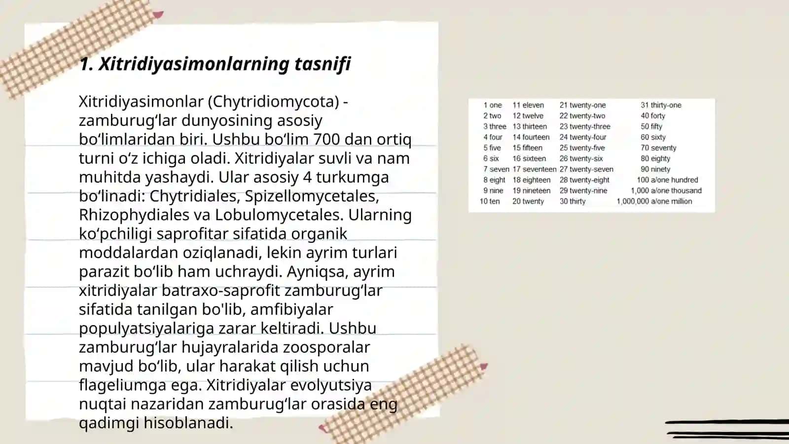 Xitridiyasimonlar sinfining umumiy xarakteristikasi koʻpayish usullari 3