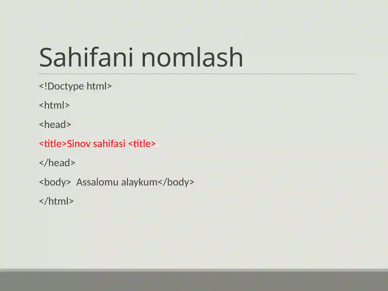 HTML nima 3