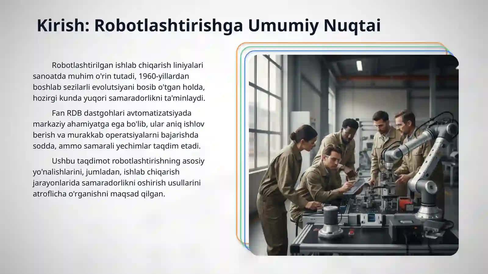 Robotlashtirilgan ishlab chiqarish liniyalari 3
