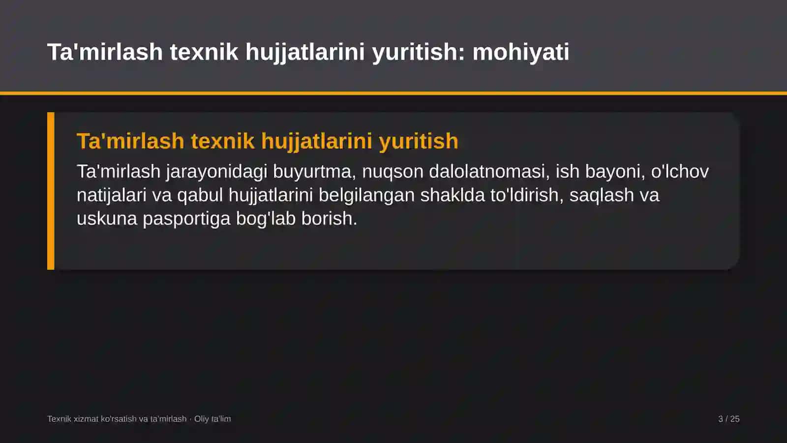 gaz kimyo majmualarida ta'mirlash ishlarining texnik hujjatlarini yuritish 5388 3