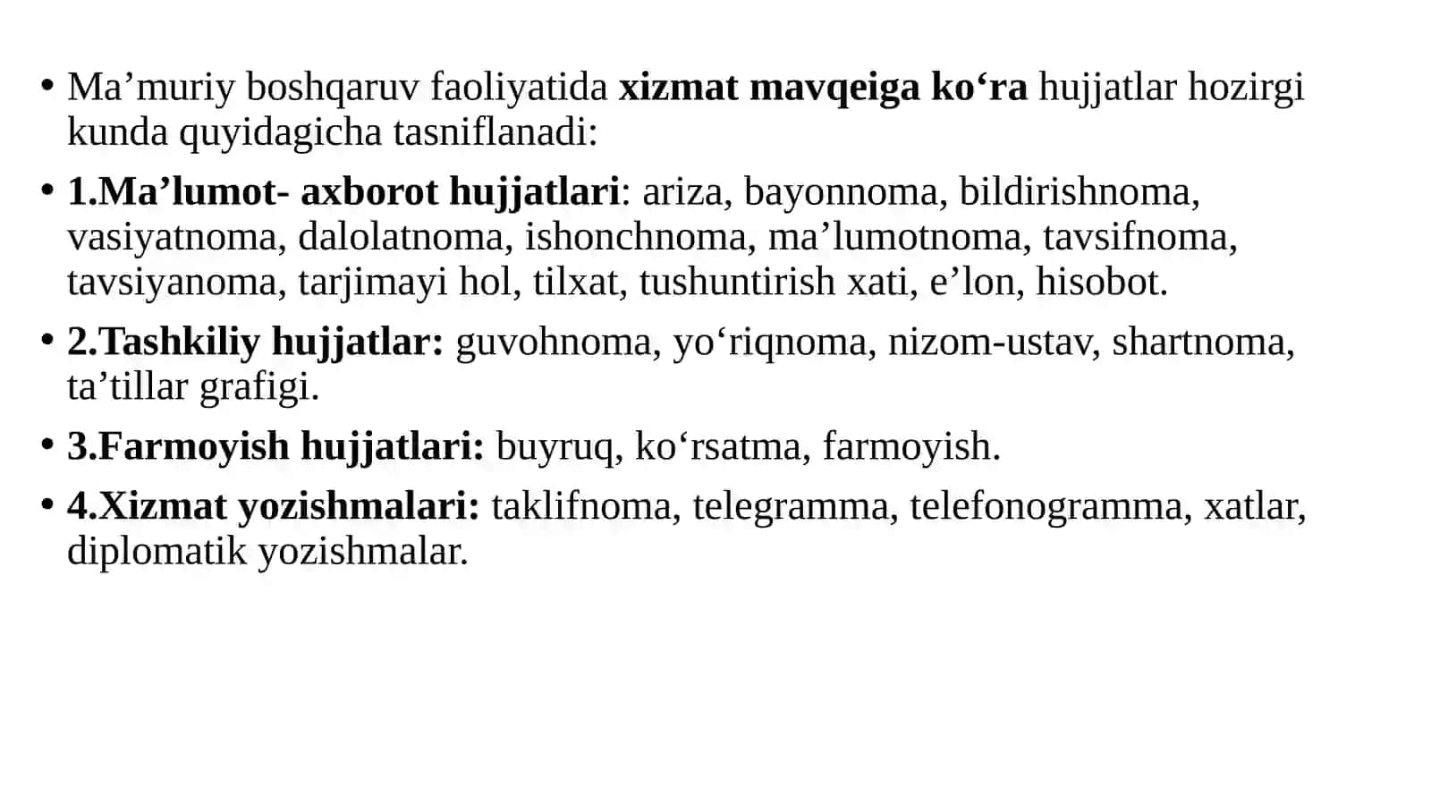 Ma’lumot-axborot  hujjatlari va ularning xususiyatlari 3