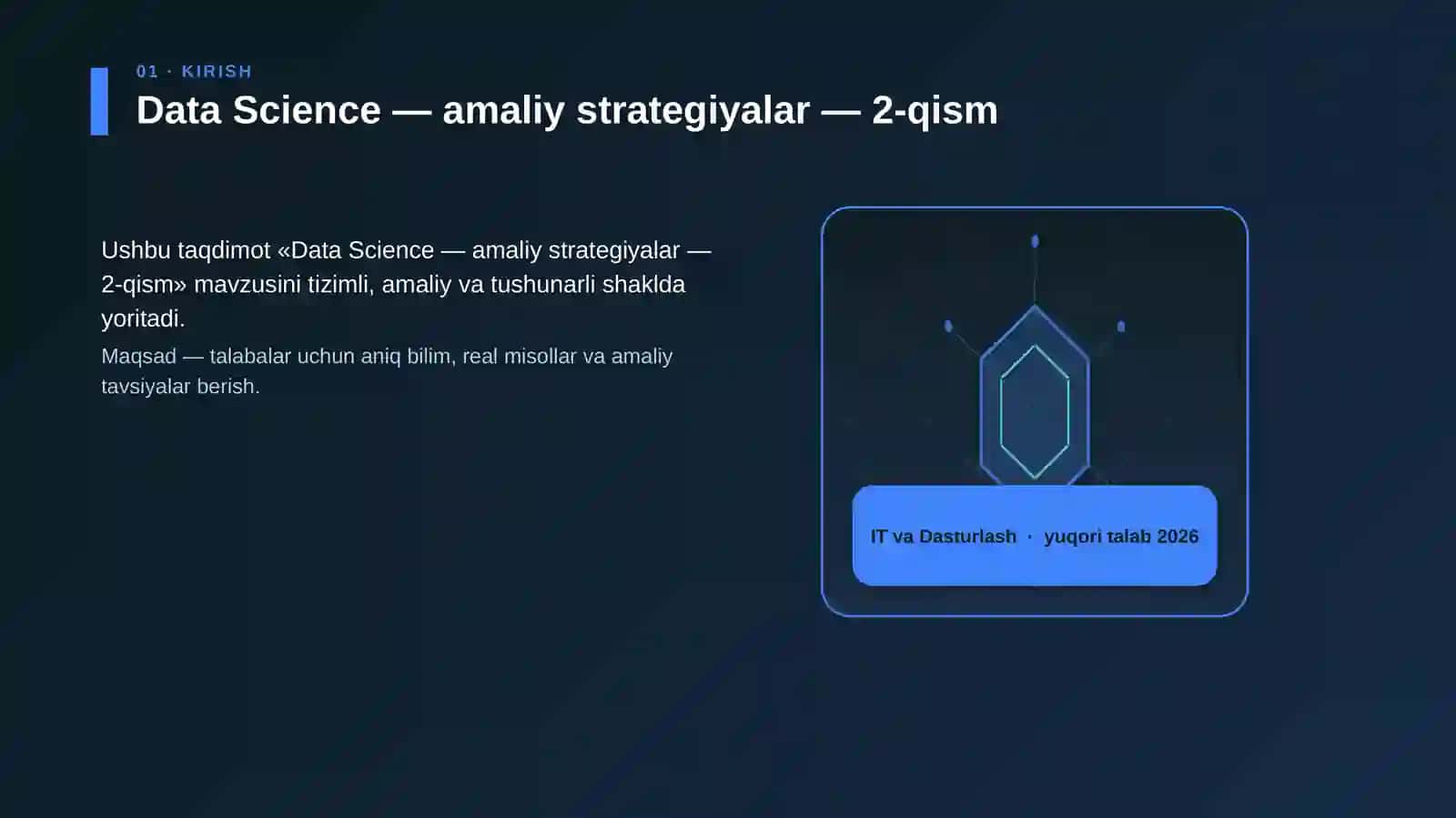 Data Science — amaliy strategiyalar — 2-qism 3