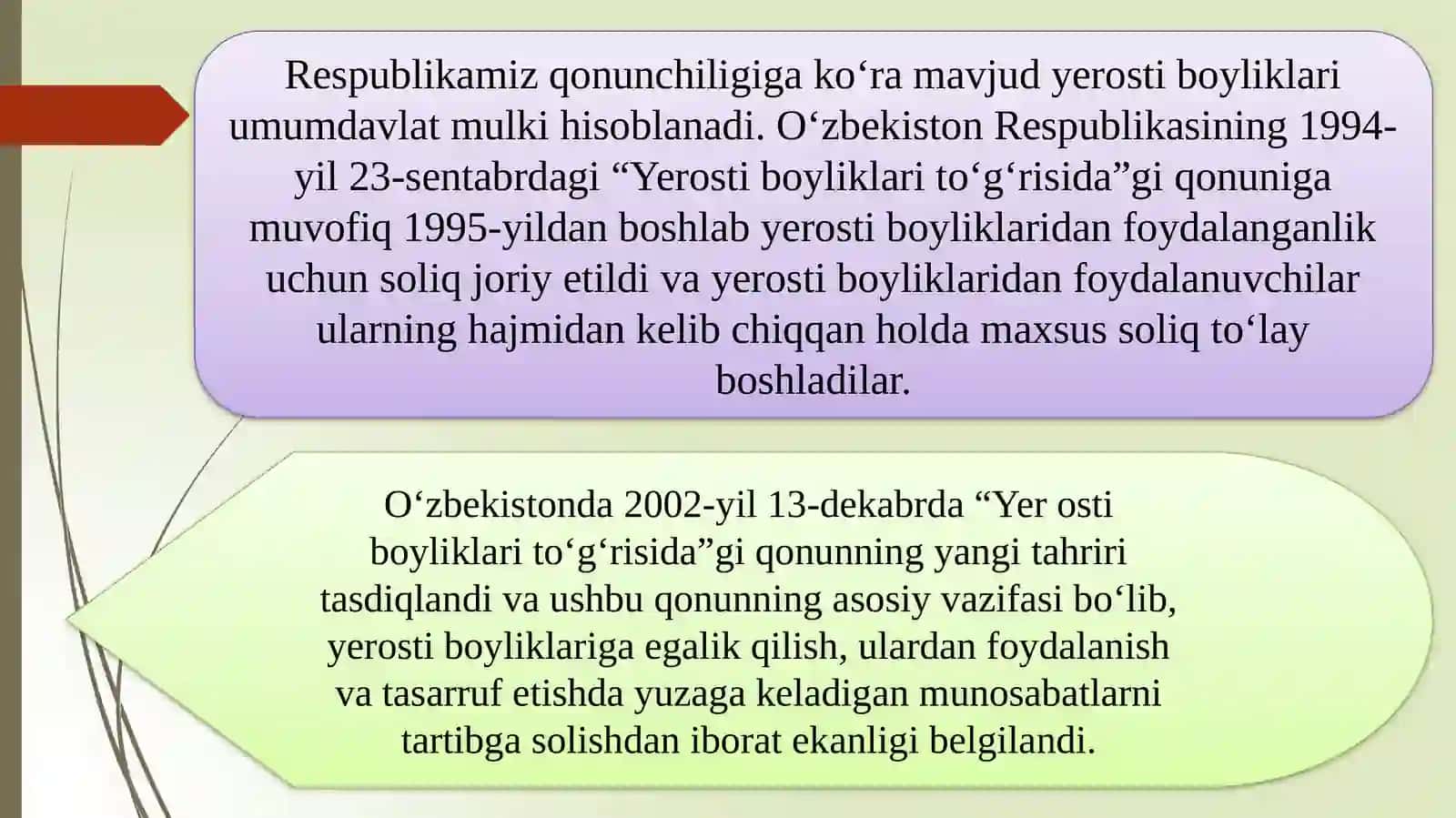 YER QA’RIDAN FOYDALANGANLIK UCHUN SOLIQ 3