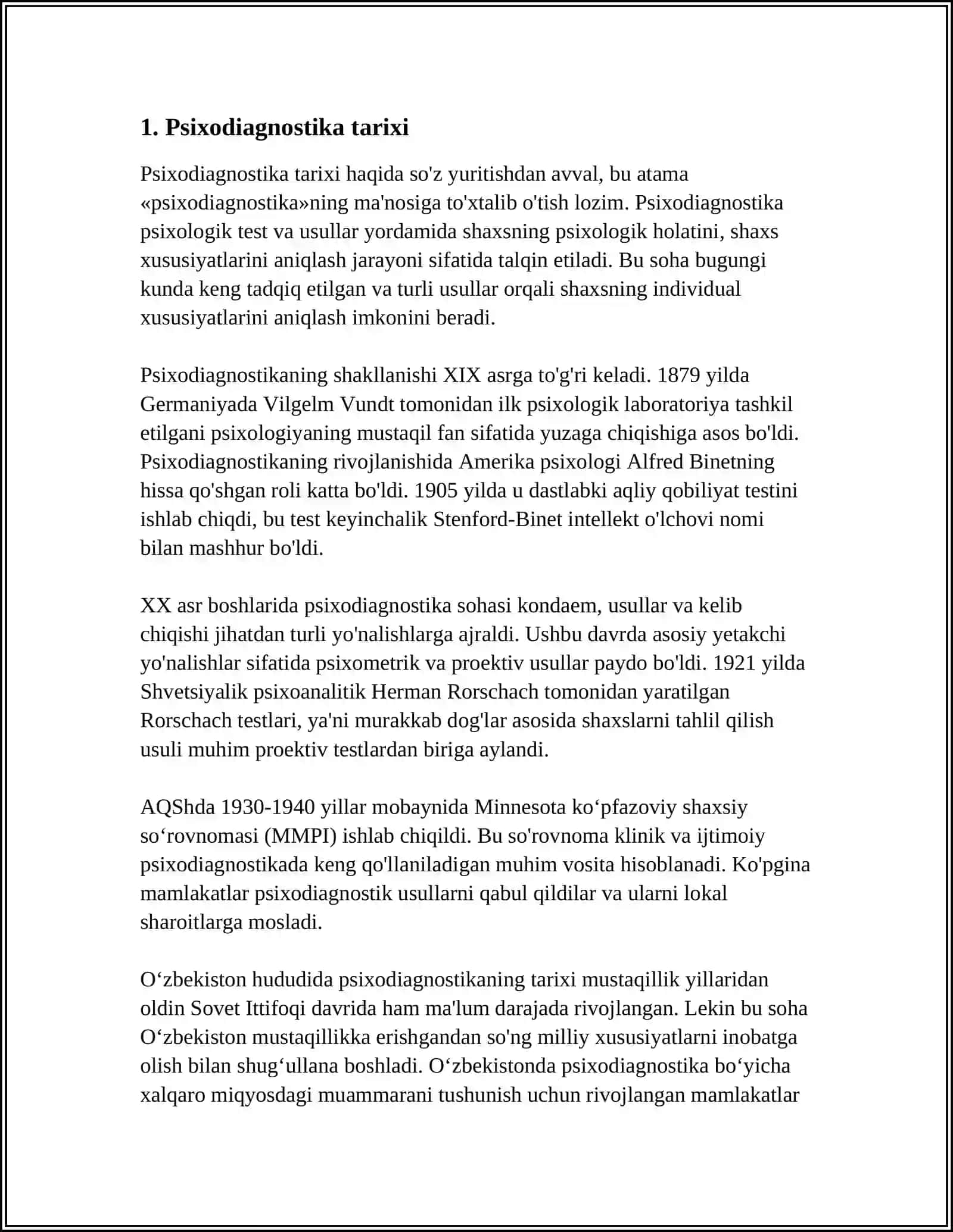O.K.TIXOMINOVNING KOMPYUTERLASHTIRILGAN PSIXODIAGNOSTIKA BOSQICHLARI TAHLILIGA BAG'ISHLANGAN MAQOLASI 3