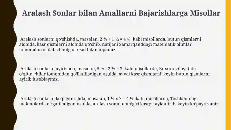 Aralash kasrlar 3