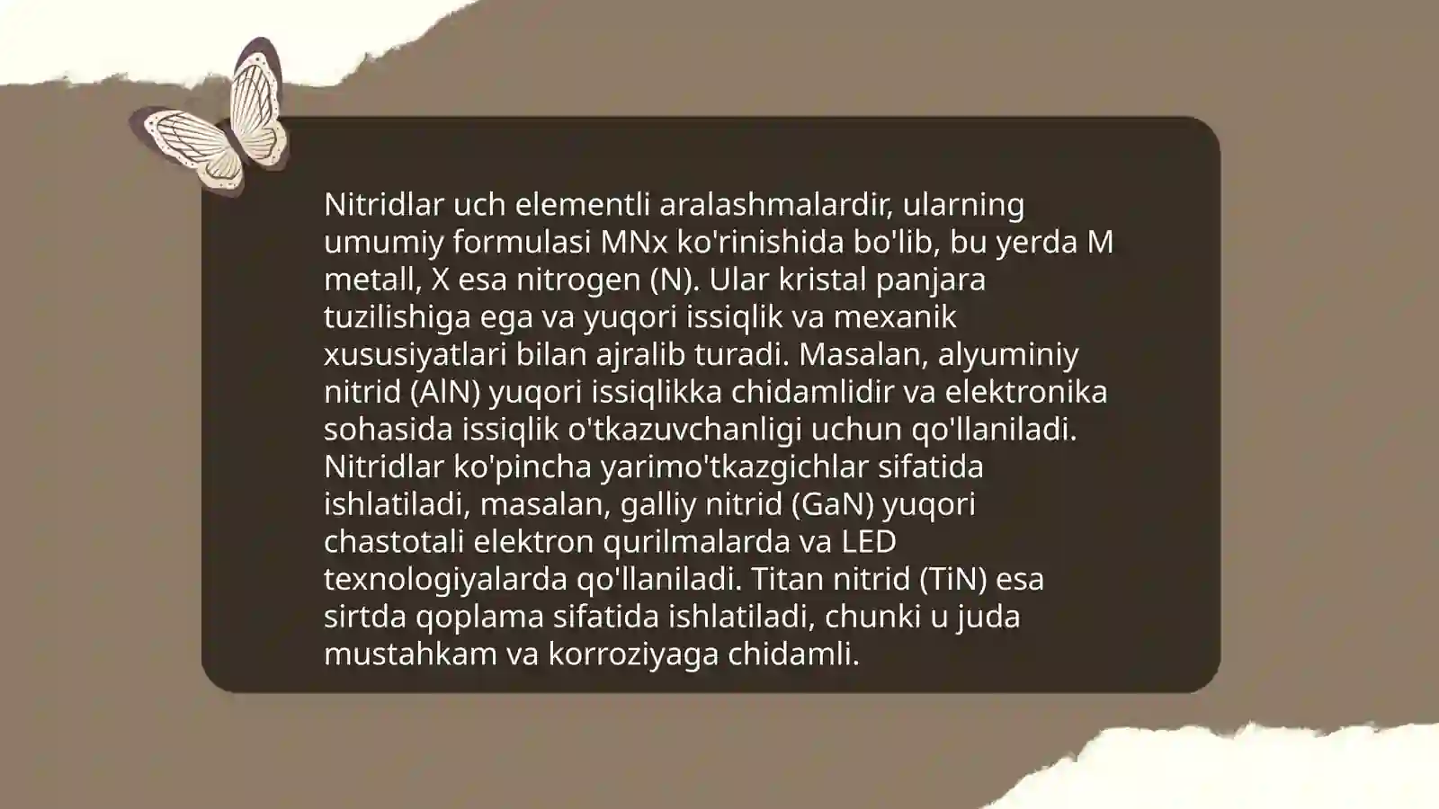 Nitridlar, gidrazin, gidroksilamin, azid kislotasi, xossalari 3