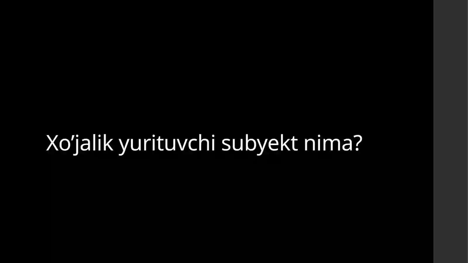 XO’JALIK YURITUVCHI SUBEKTLAR MOLIYASI VA UNI ISLOH QILISH 3