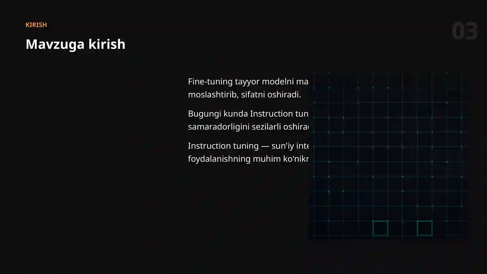 MODELLARNI SOZLASH (FINE-TUNING) 3