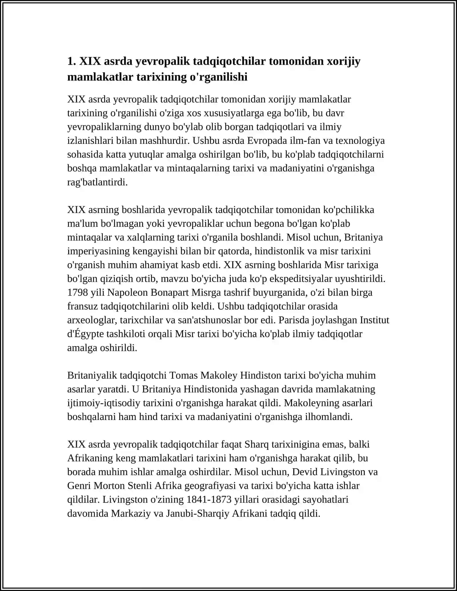 XIX ASRDA XORIJIY MAMLAKATLAR TARIXI TARIXSHUNOSLIGI 3