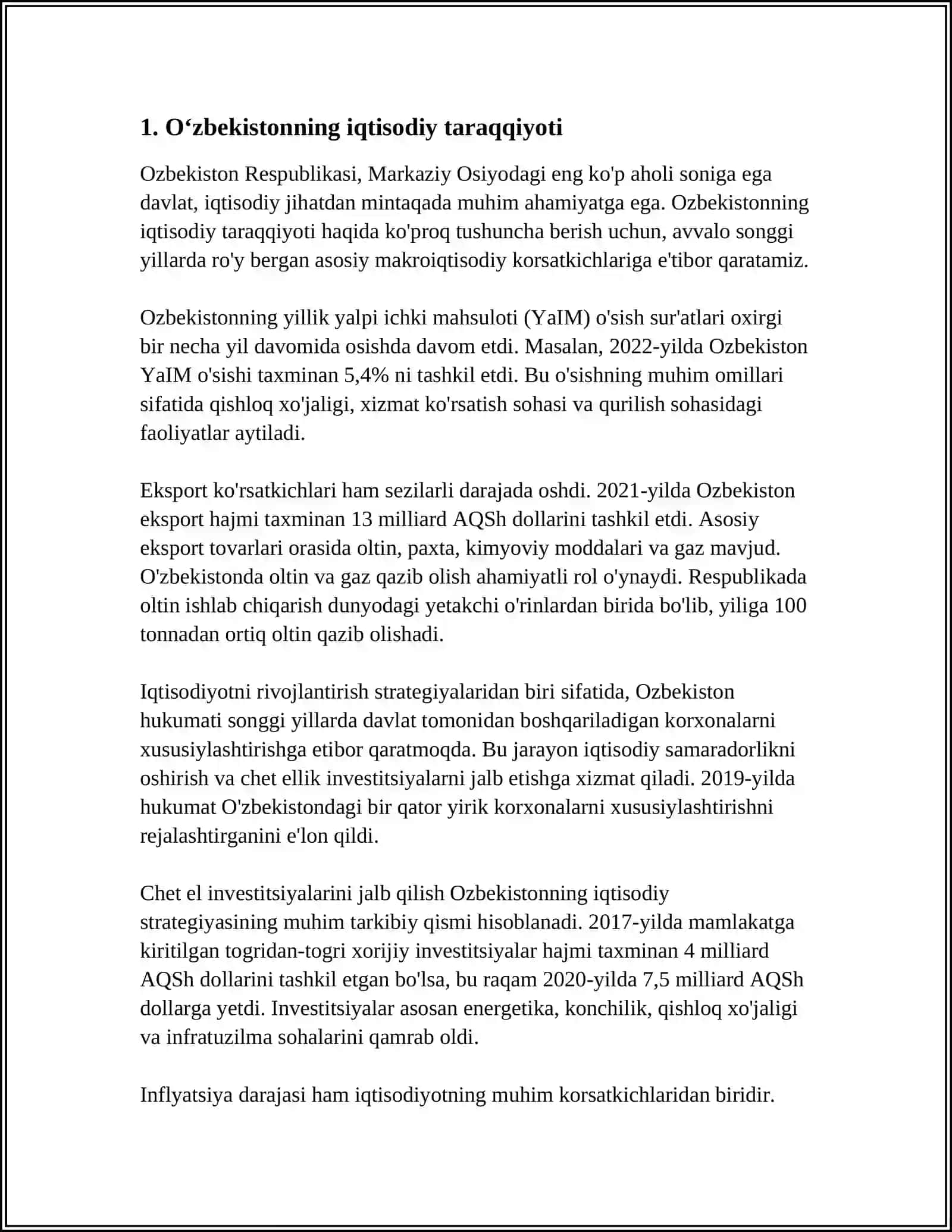 O'ZBEKISTONNING O'ZIGA XOS TARAQQIYOT 3