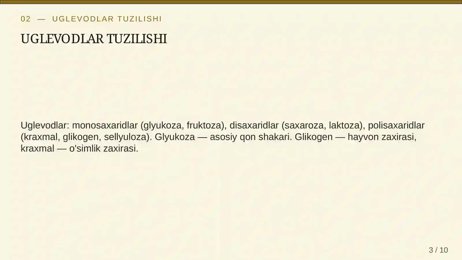 Lipidlar va uglevodlarning biologik vazifalari 3