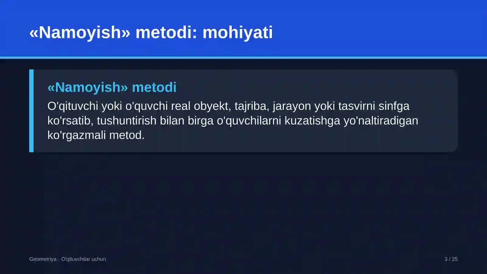 geometriya darslarida namoyish metodidan foydalanish 1397 3
