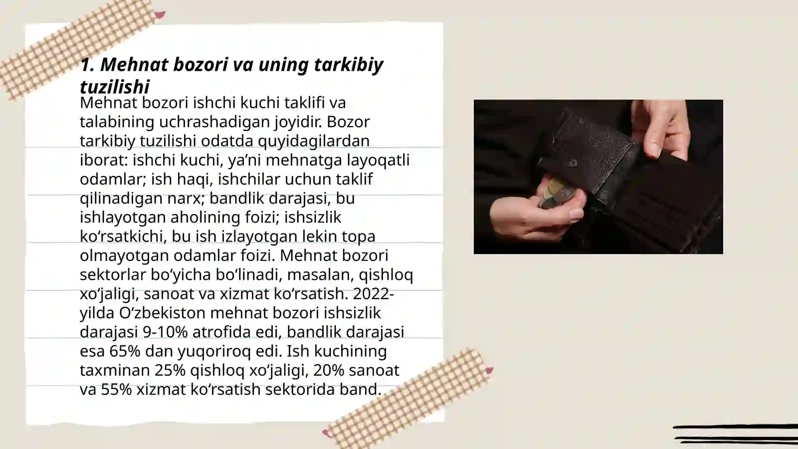 O'zbekiston Respublikasida mehnat bozorining shakllanishi va  ishsizlikning o'ziga xos xususiyatlari 3