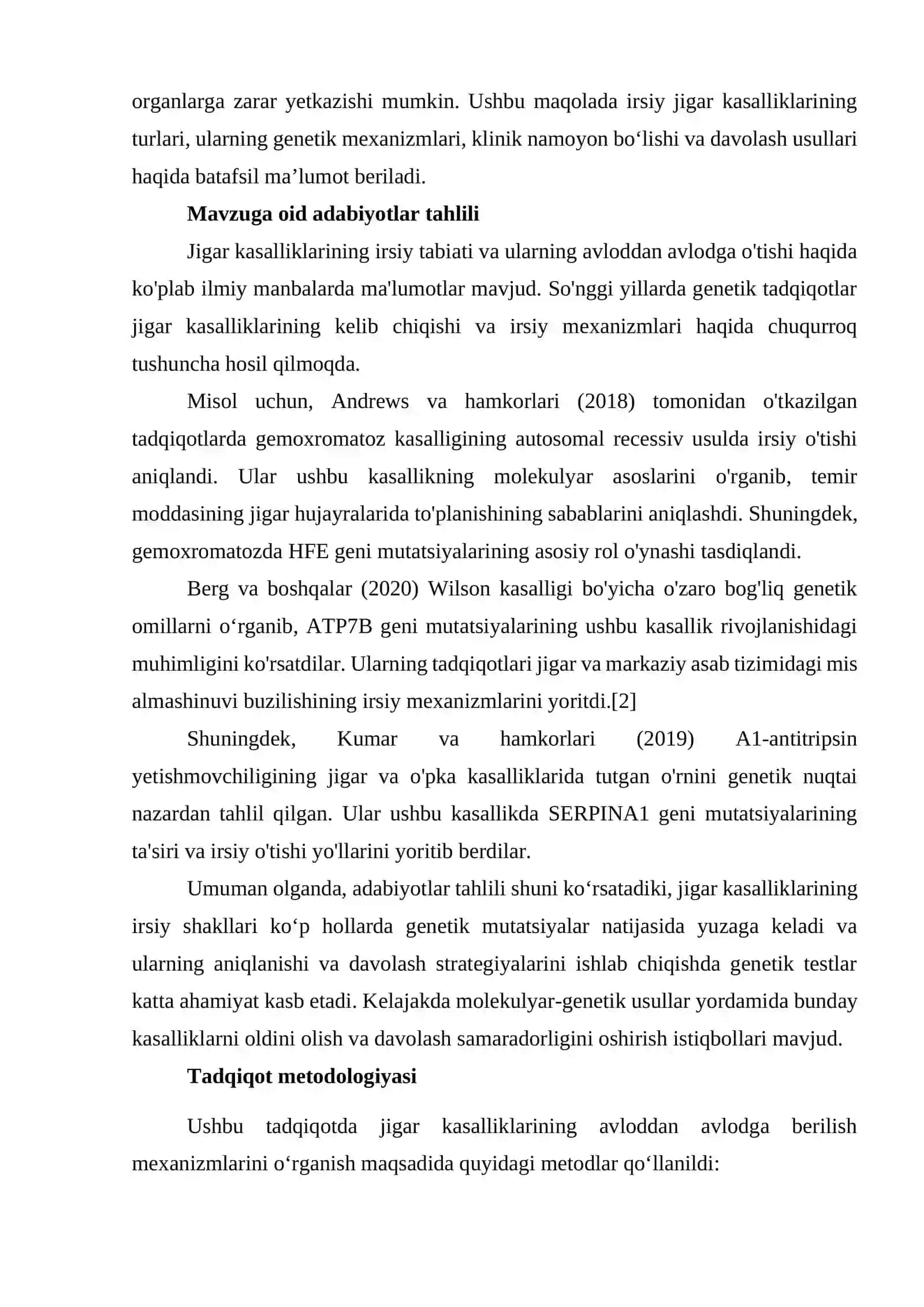 Jigar kasalliklarining avloddan avlodga berilishi 3