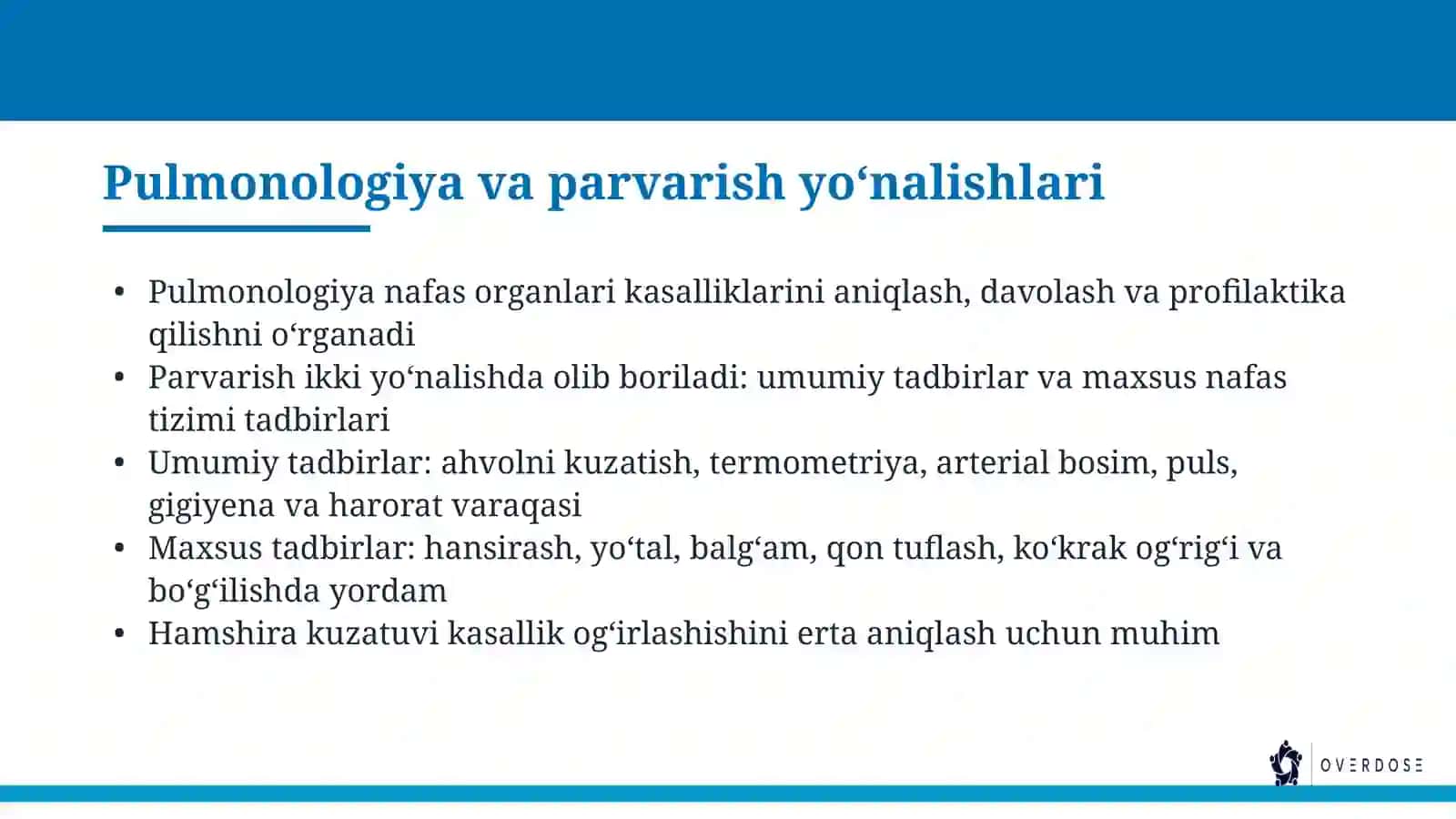 Nafas tizimi kasalliklarida bemor parvarishi va nazorati 3
