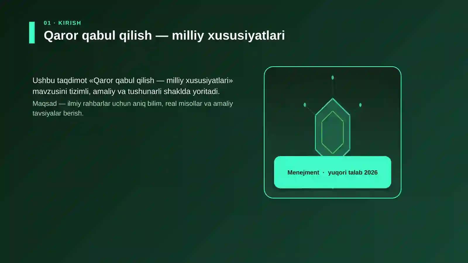 Qaror qabul qilish — milliy xususiyatlari 3