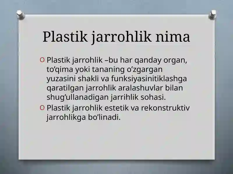 Plastik jarrohlik 3