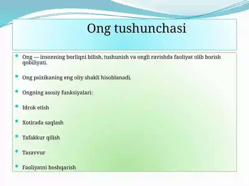 Insonongining ontogenetik taraqqiyoti va Diqqatning psixologik jihatlari 3