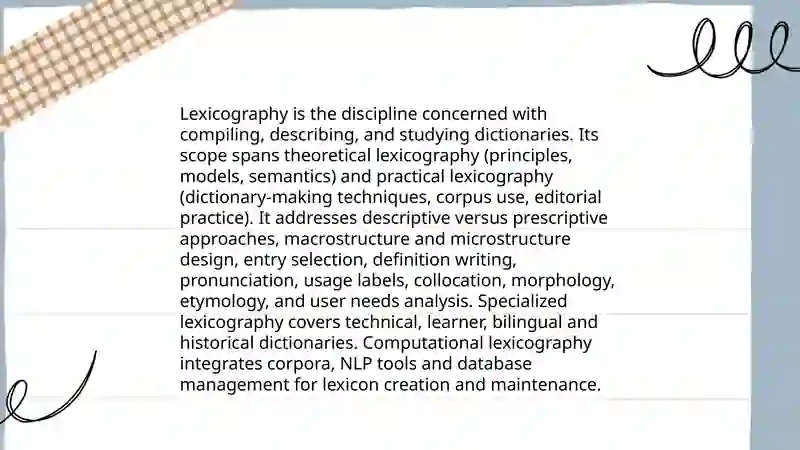 Lexicography 3