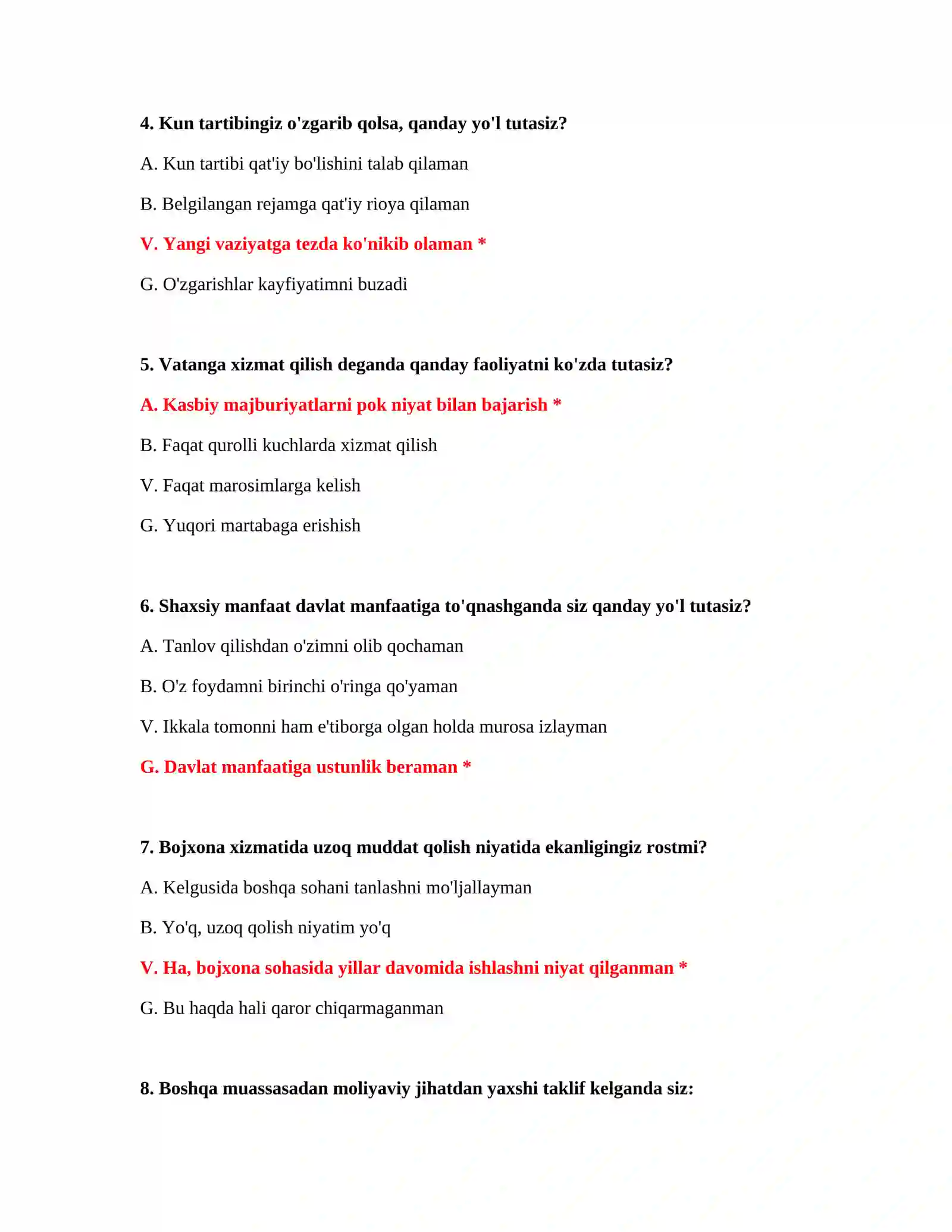 Bojxona testlari 200 ta 3
