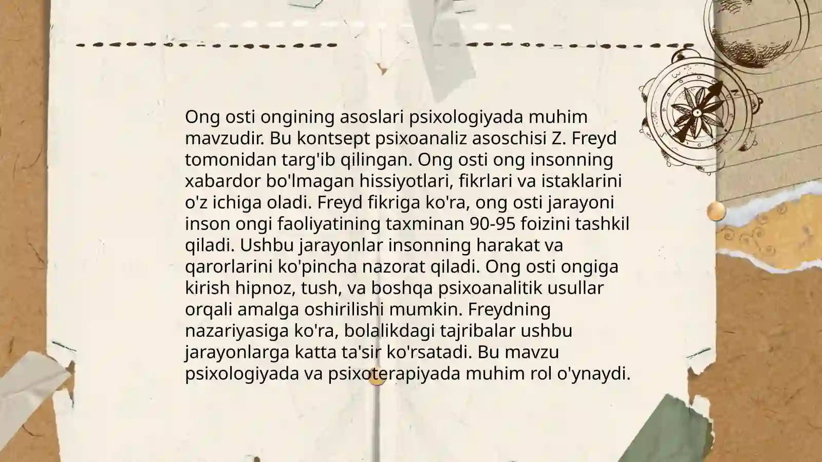 Umumiy psixologiyadan Ong osti dunyosi 3