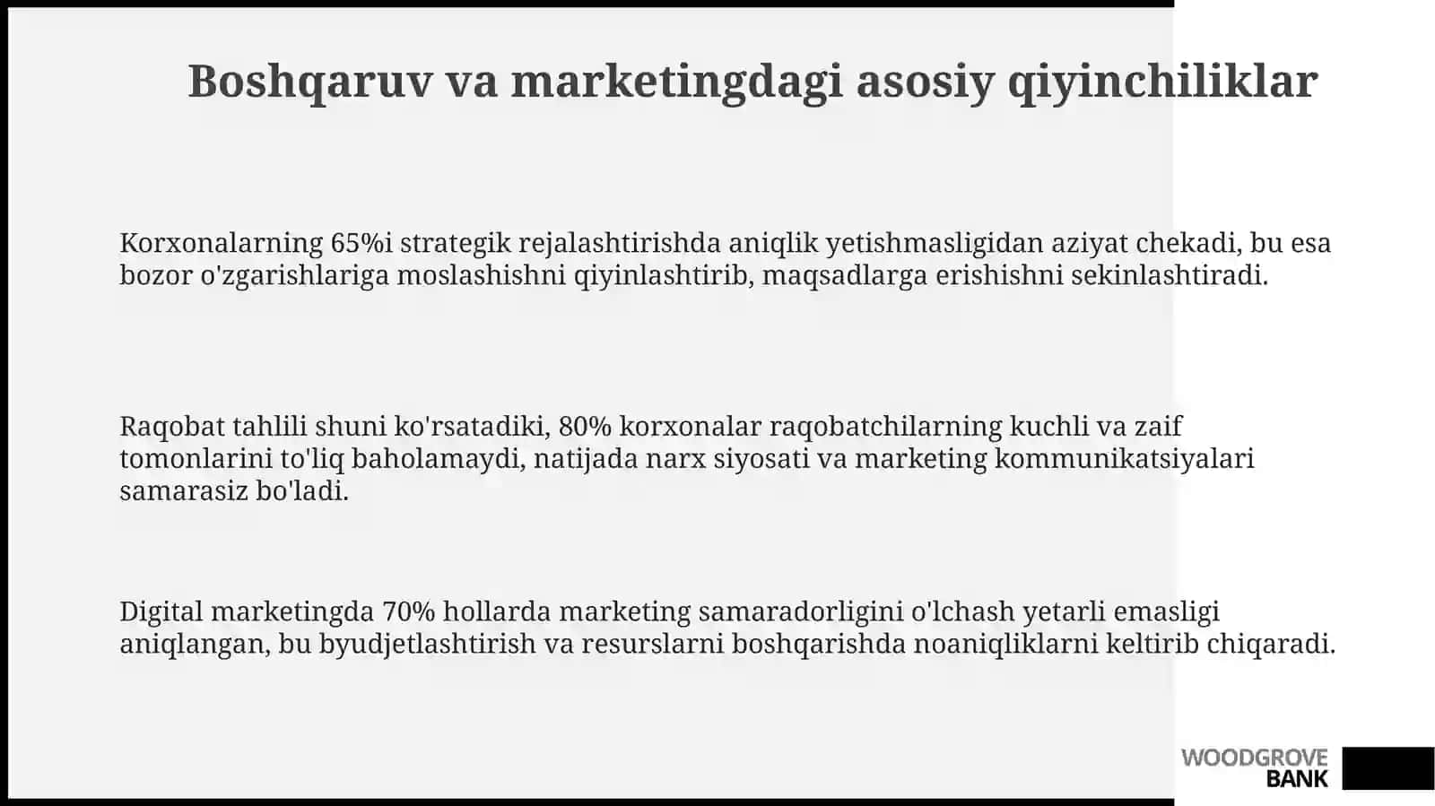 Boshqaruv va Marketingdagi Asosiy Muammolar 3