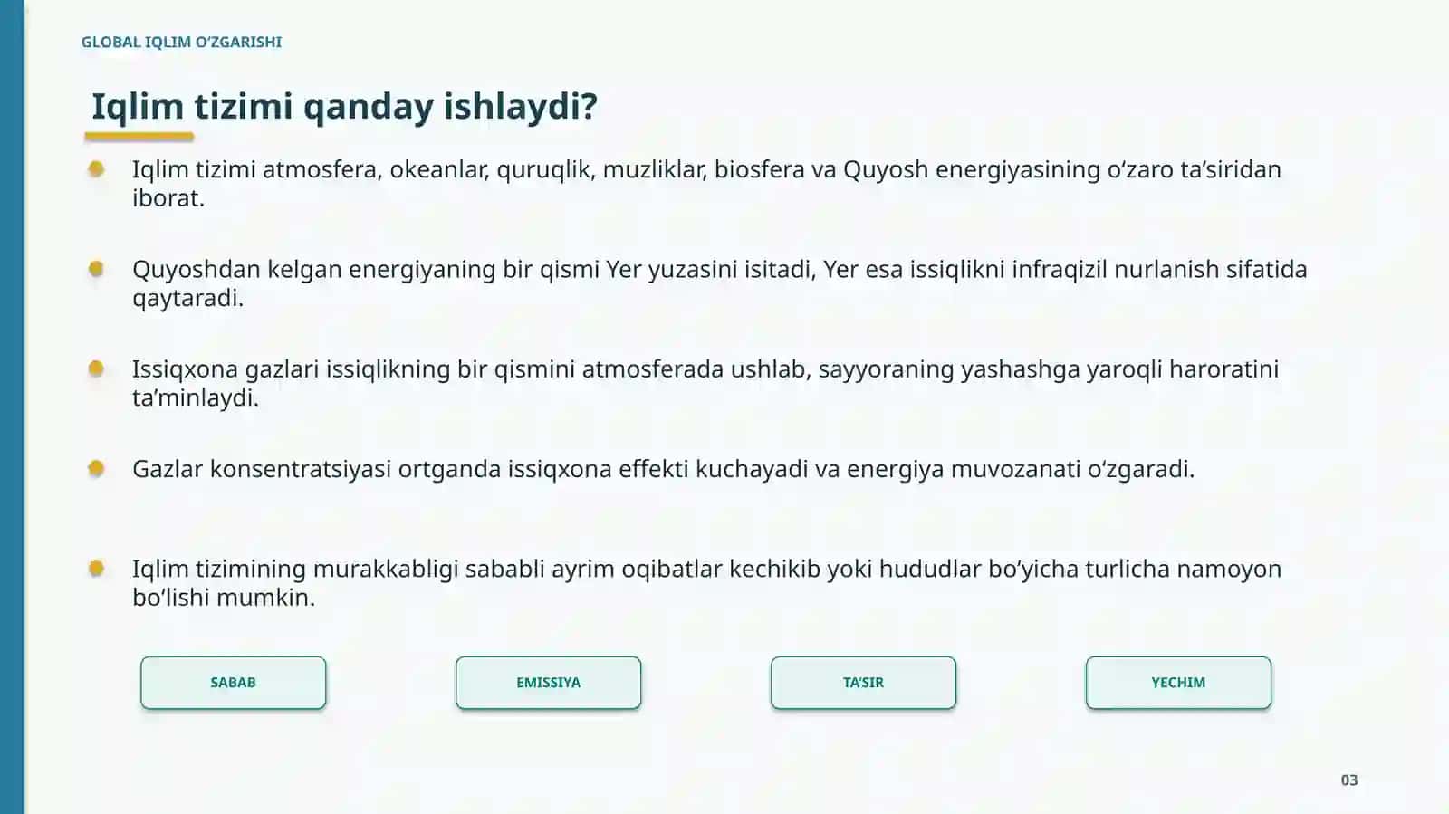 GLOBAL IQLIM O‘ZGARISHI 3