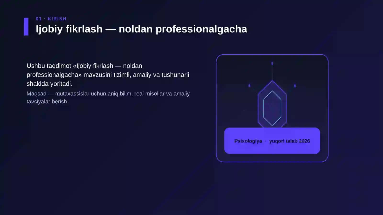 Ijobiy fikrlash — noldan professionalgacha 3