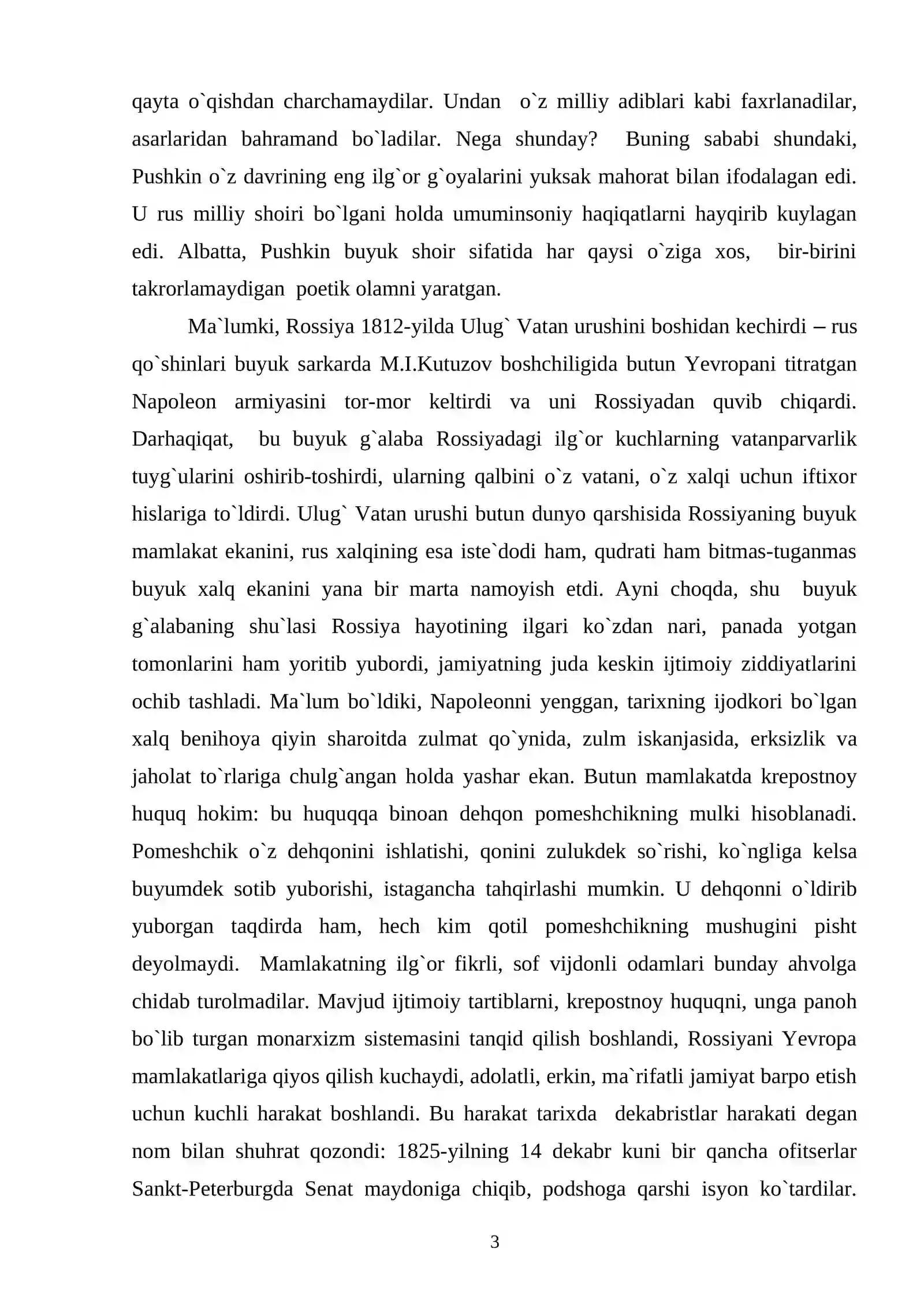 Aleksandr Sergeyevich Pushkin hayoti va ijodi 3