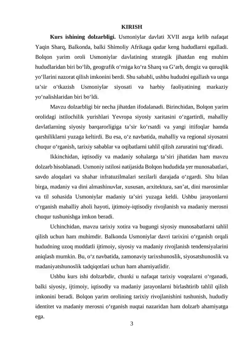 Usmoniylar davlatining Bolqon yarim oroliga istilochilik yurishlari va uning oqibatlari 3